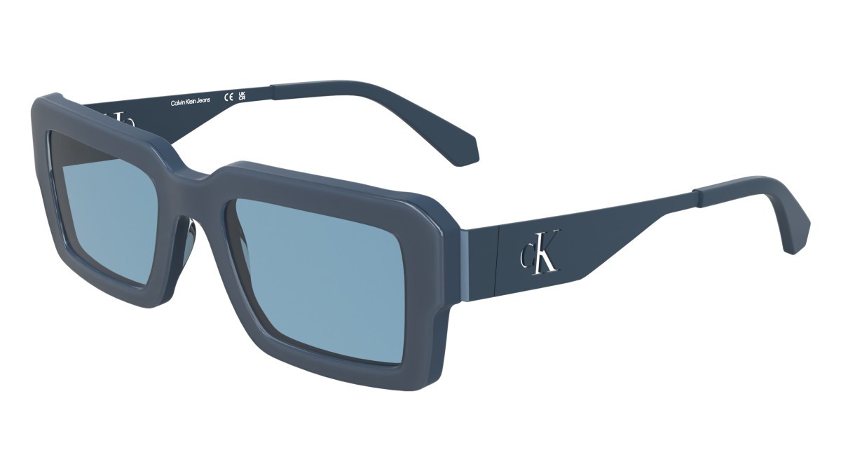 Occhiali da sole Calvin Klein Jeans CKJ25606S (400) colore blue forma rettangolare lenti solid blue