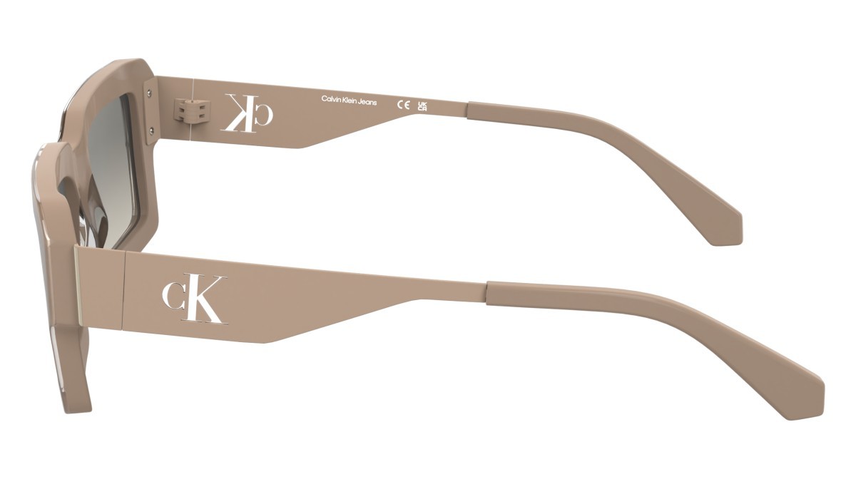 Sunglasses Calvin Klein Jeans CKJ25606S (671) color blush shape rectangle lenses gradient taupe nude