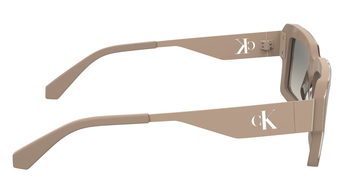 Sunglasses Calvin Klein Jeans CKJ25606S (671) color blush shape rectangle lenses gradient taupe nude