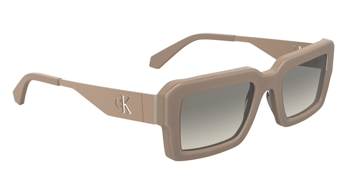 Sunglasses Calvin Klein Jeans CKJ25606S (671) color blush shape rectangle lenses gradient taupe nude