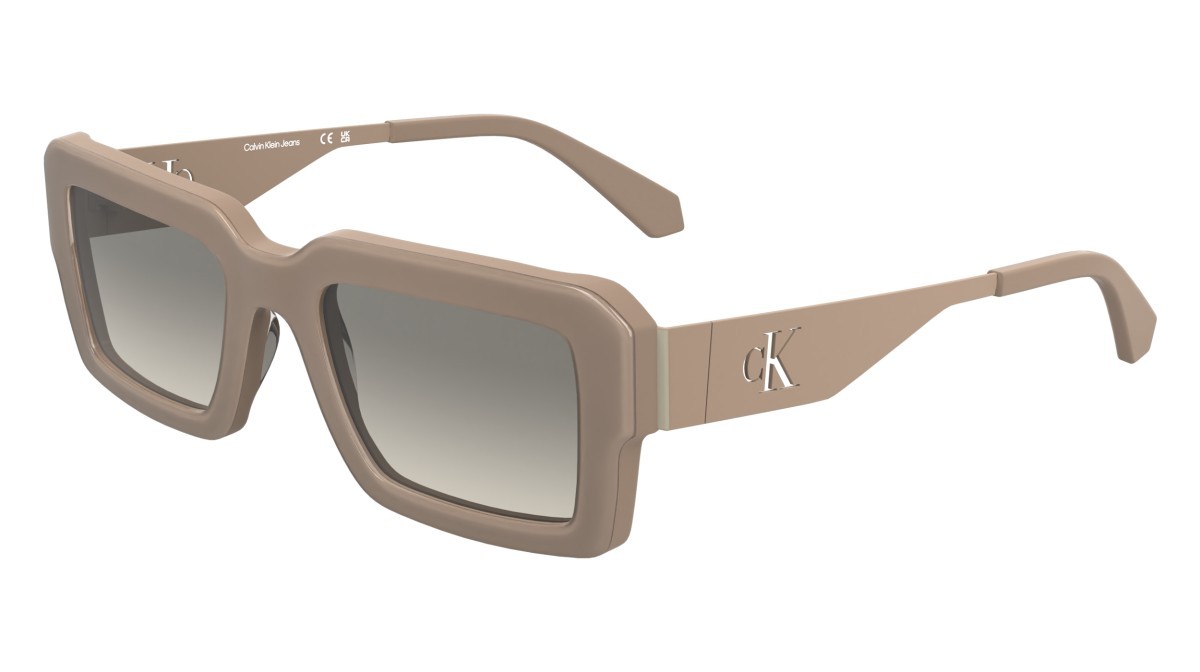 Sunglasses Calvin Klein Jeans CKJ25606S (671) color blush shape rectangle lenses gradient taupe nude