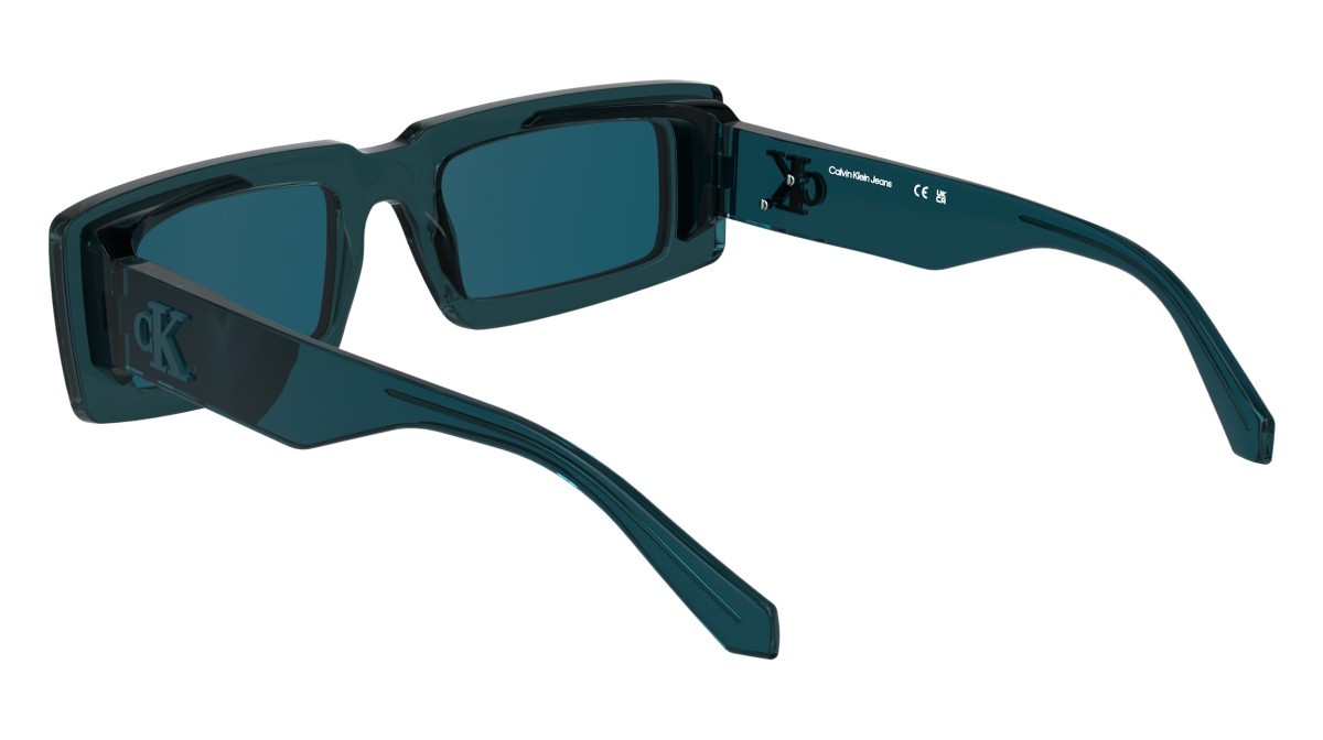 Sonnenbrillen Calvin Klein Jeans CKJ25608S (432) farbe matte petrol form rechteckig gläser solid petrol