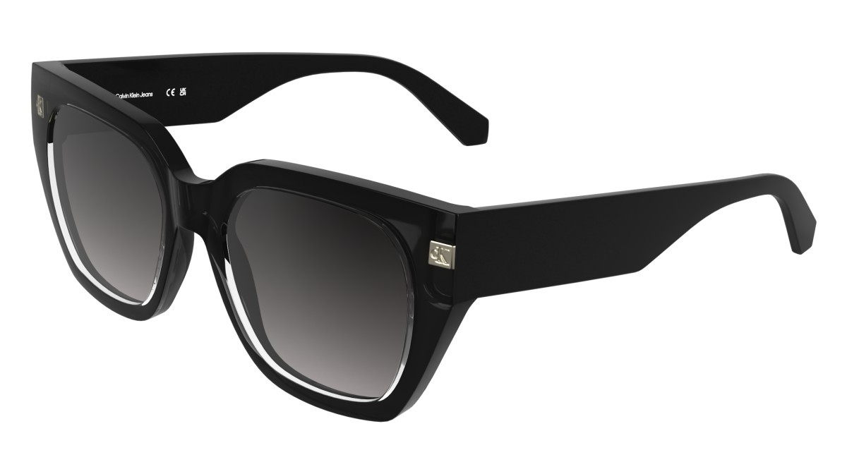 Sonnenbrillen Calvin Klein Jeans CKJ25620S (001) farbe black form schmetterling gläser gradient smoke