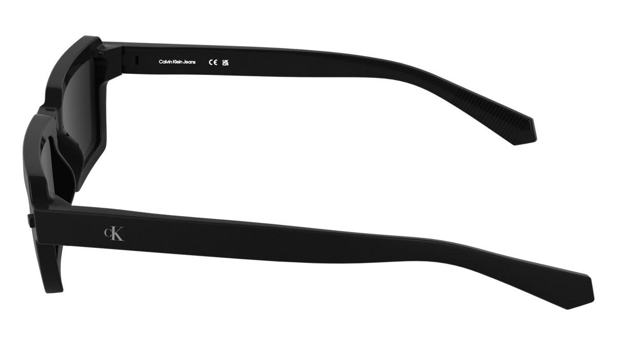 Sonnenbrillen Calvin Klein Jeans CKJ25622S (001) farbe black form rechteckig gläser solid grey