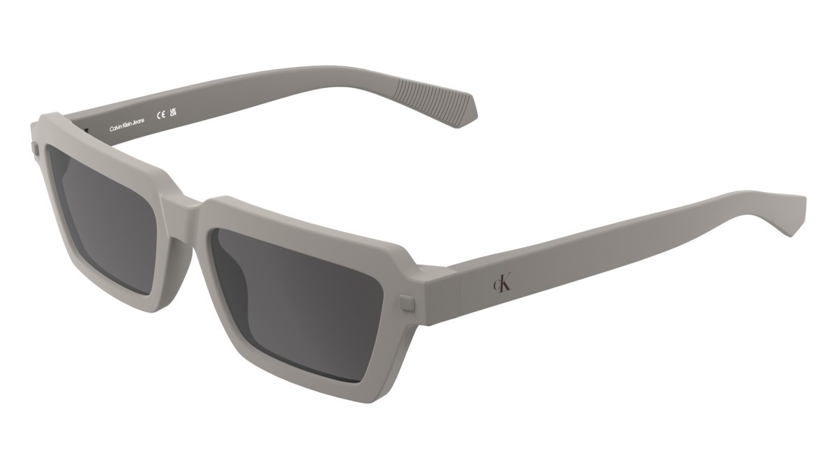 Sonnenbrillen Calvin Klein Jeans CKJ25622S (260) farbe matte taupe form rechteckig gläser solid grey