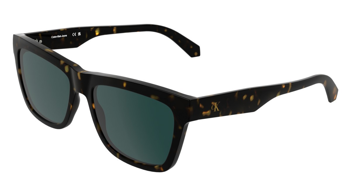 Sonnenbrillen Calvin Klein Jeans CKJ25623S (242) farbe dark havana form rechteckig gläser solid petrol