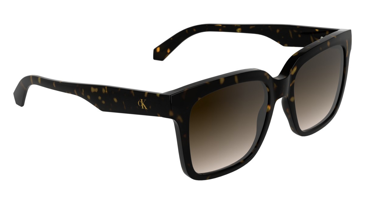 Sonnenbrillen Calvin Klein Jeans CKJ25624S (242) farbe dark havana form quadratisch gläser gradient brown