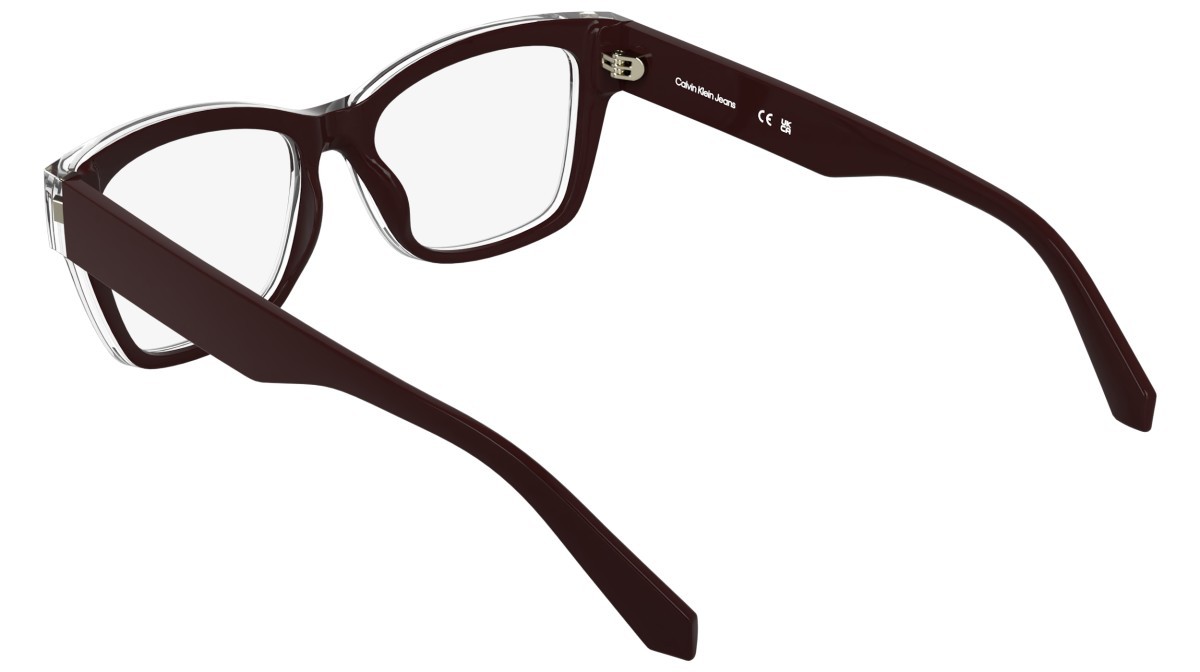 Eyeglasses Calvin Klein Jeans CKJ25628 (605) color burgundy shape cat eye 