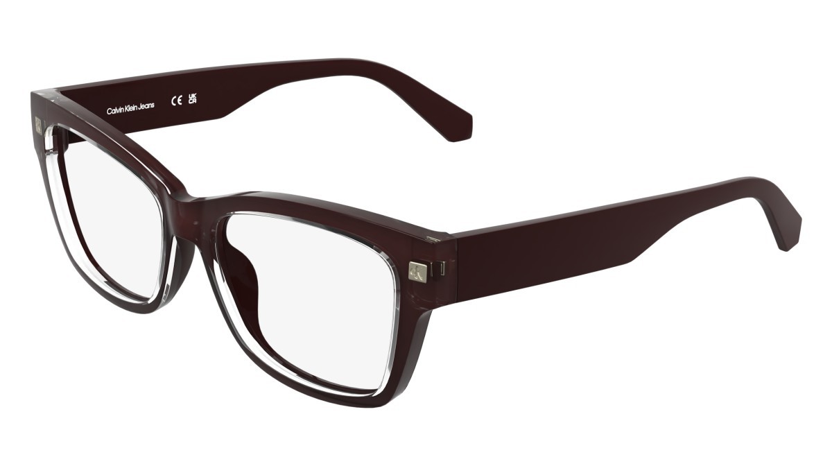 Eyeglasses Calvin Klein Jeans CKJ25628 (605) color burgundy shape cat eye 