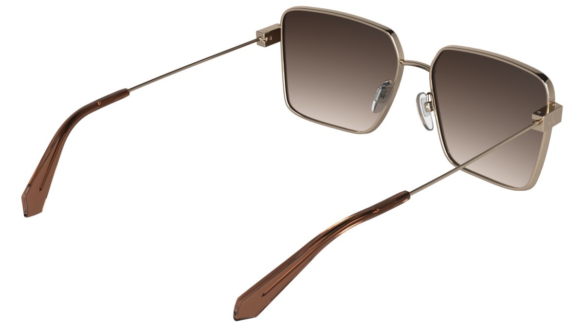 Sonnenbrillen Calvin Klein Jeans CKJ26201S (770) farbe rose gold form quadratisch gläser gradient burgundy mirror gold
