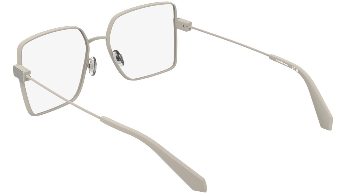 Brillen Calvin Klein Jeans CKJ26203 (042) farbe silver/matte ivory form rechteckig 