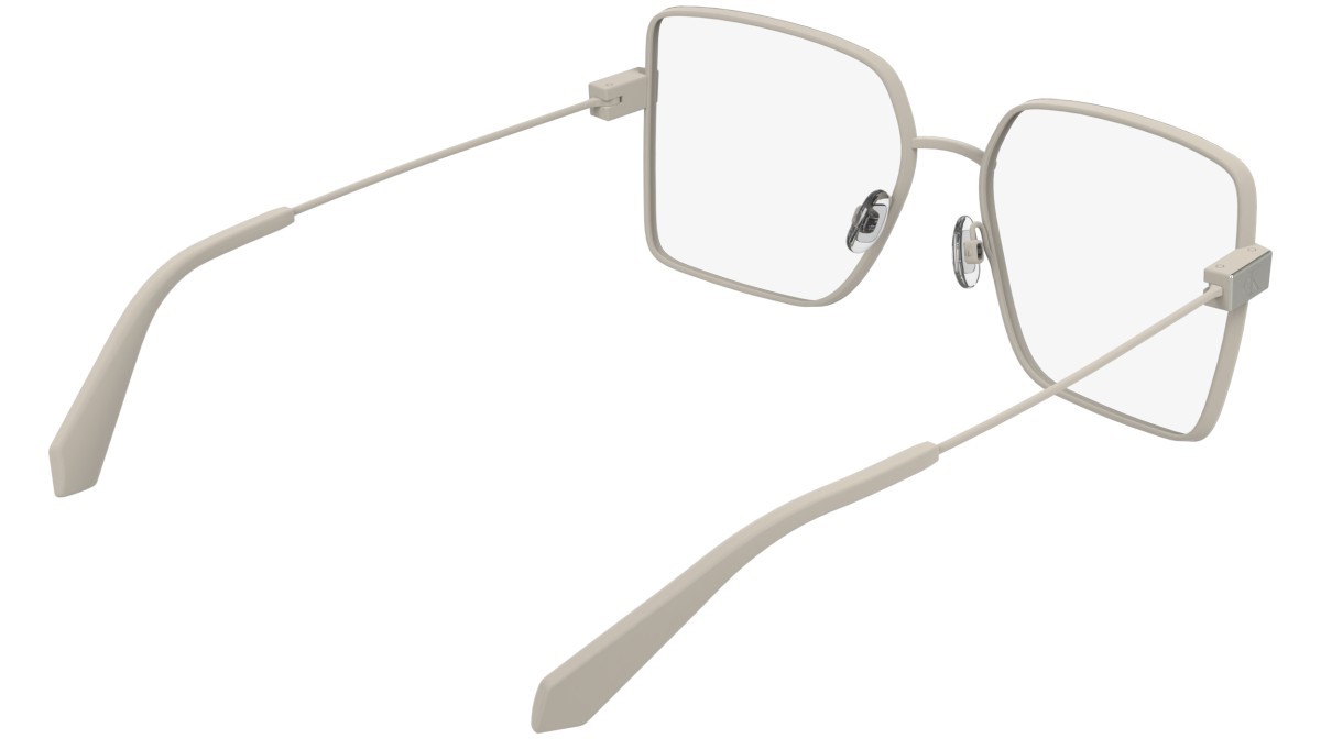 Brillen Calvin Klein Jeans CKJ26203 (042) farbe silver/matte ivory form rechteckig 