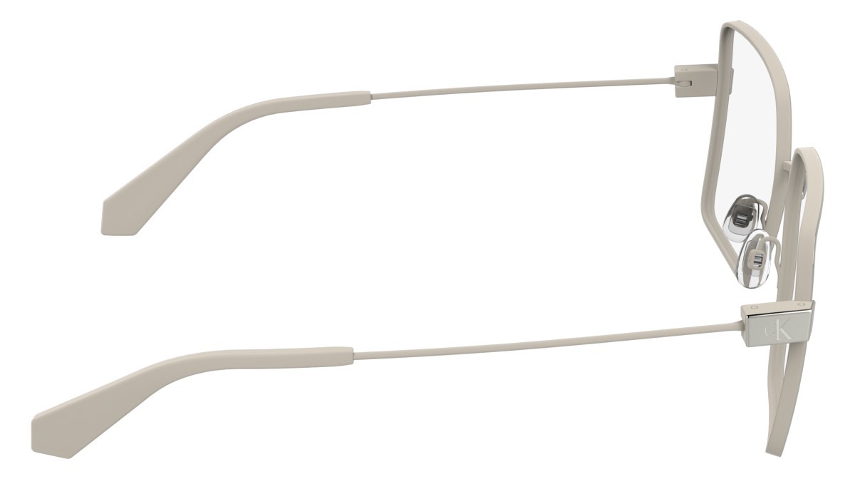 Brillen Calvin Klein Jeans CKJ26203 (042) farbe silver/matte ivory form rechteckig 