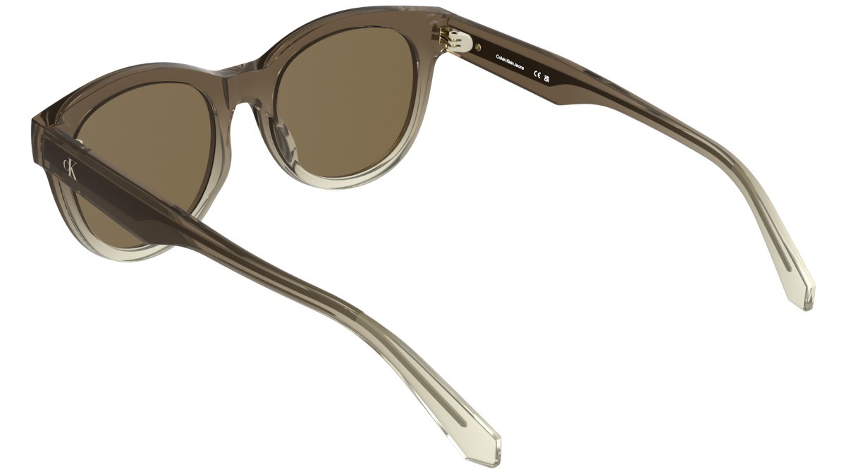 Sonnenbrillen Calvin Klein Jeans CKJ26600S (211) farbe transparent gradient brown/san form rund gläser solid light brown
