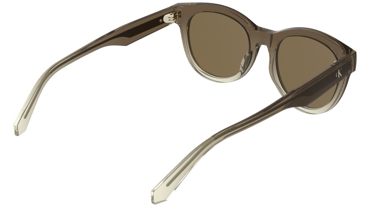 Sonnenbrillen Calvin Klein Jeans CKJ26600S (211) farbe transparent gradient brown/san form rund gläser solid light brown