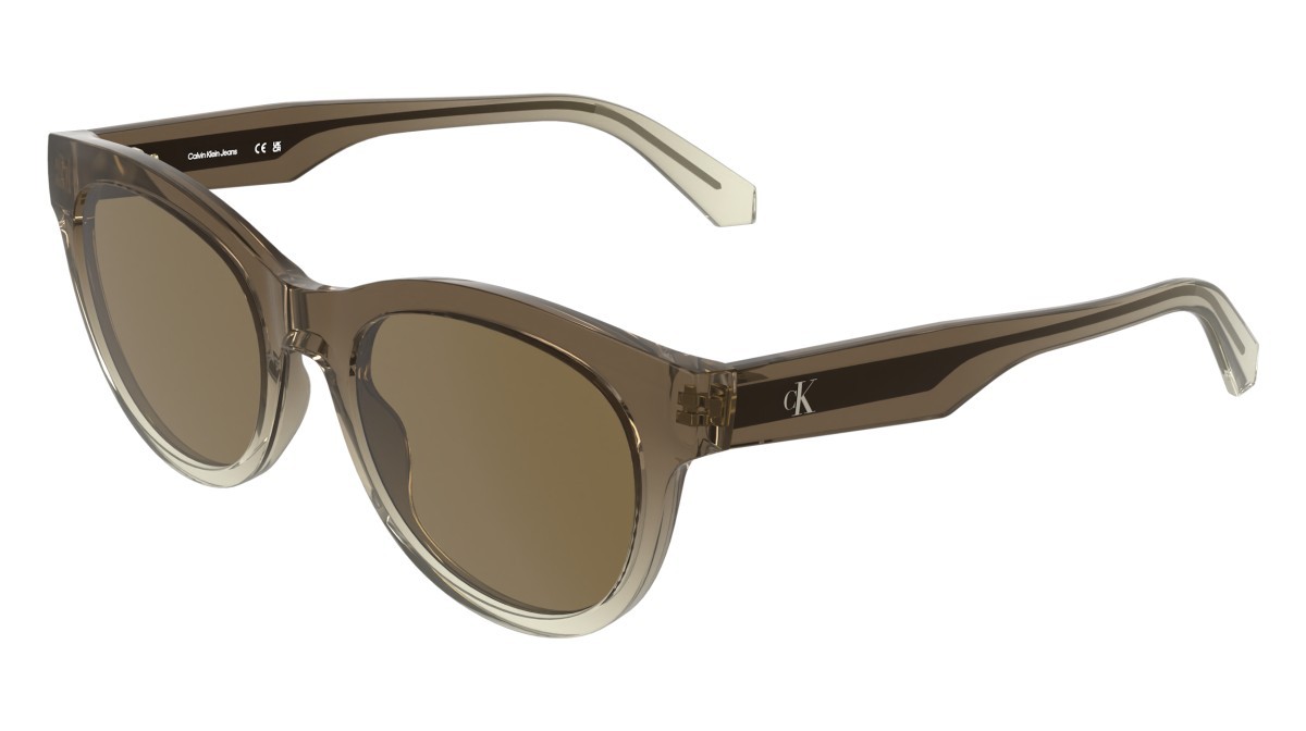 Sonnenbrillen Calvin Klein Jeans CKJ26600S (211) farbe transparent gradient brown/san form rund gläser solid light brown