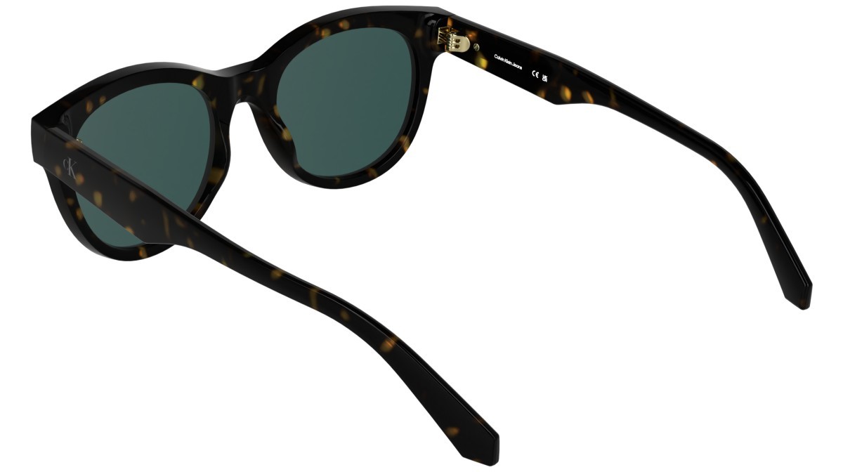 Sonnenbrillen Calvin Klein Jeans CKJ26600S (235) farbe havana form rund gläser solid petrol