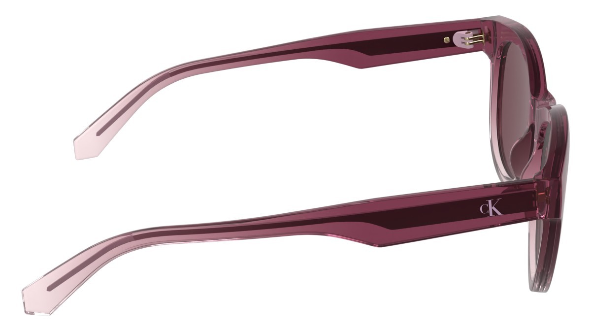 Occhiali da sole Calvin Klein Jeans CKJ26600S (606) colore transparent gradient wine/rose forma rotondo lenti solid wine