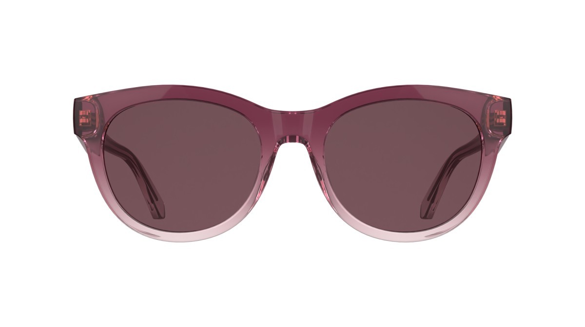 Occhiali da sole Calvin Klein Jeans CKJ26600S (606) colore transparent gradient wine/rose forma rotondo lenti solid wine