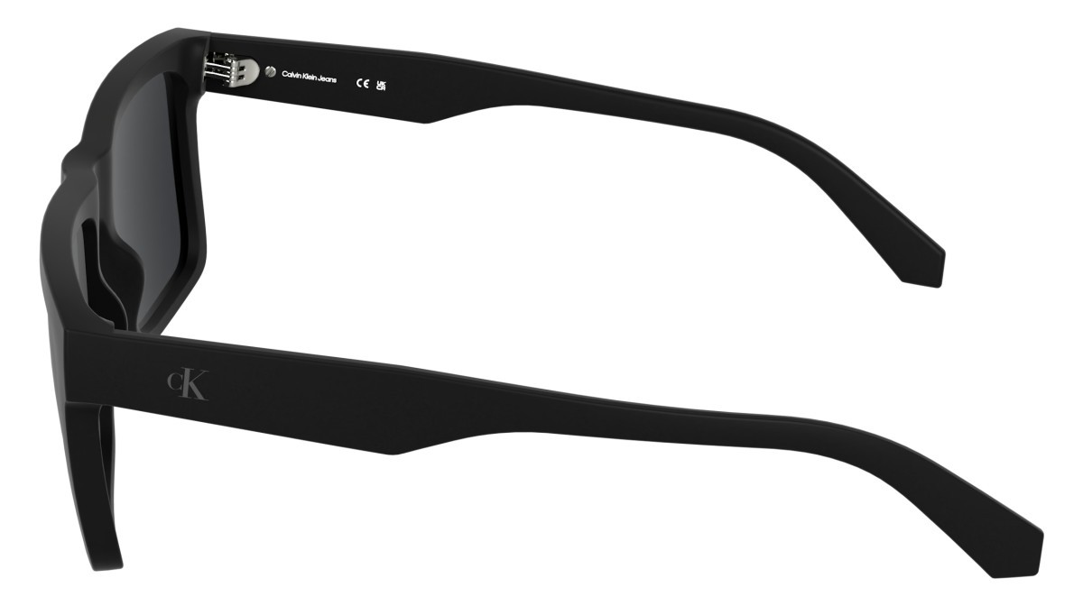 Sonnenbrillen Calvin Klein Jeans CKJ26601S (002) farbe matte black form rechteckig gläser solid grey