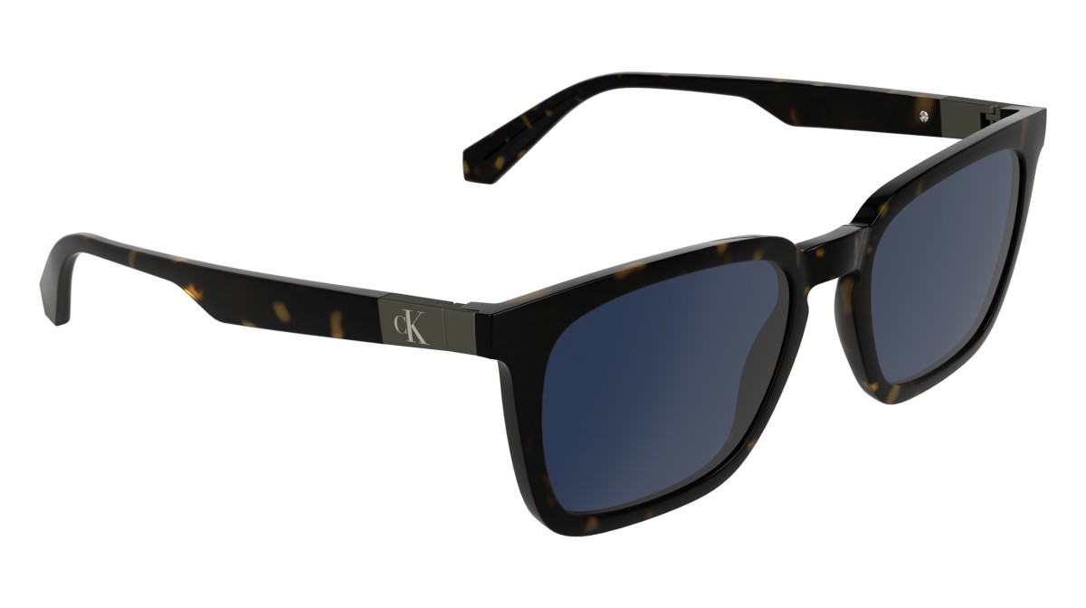 Sonnenbrillen Calvin Klein Jeans CKJ26603S (242) farbe dark havana form rechteckig gläser solid blue