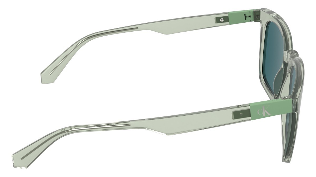 Sonnenbrillen Calvin Klein Jeans CKJ26603S (302) farbe transparent sage form rechteckig gläser solid blue
