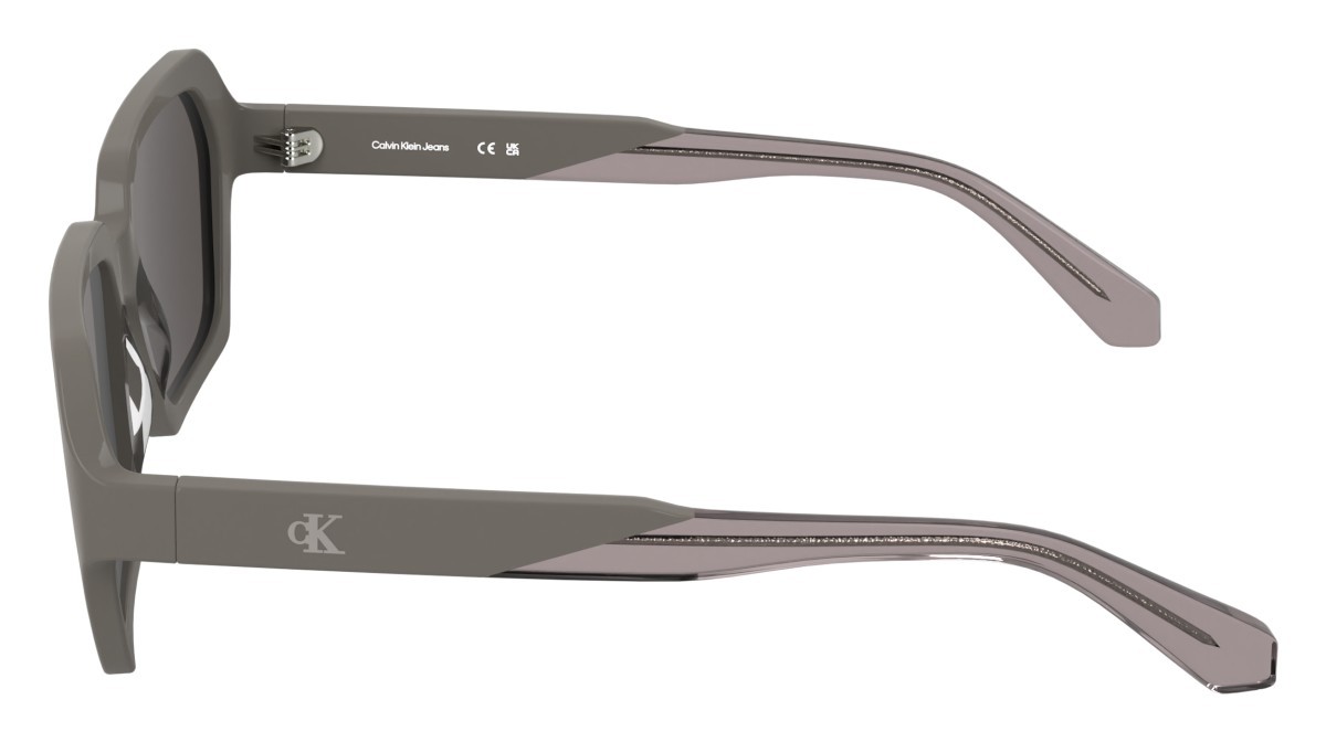 Sonnenbrillen Calvin Klein Jeans CKJ26605S (260) farbe taupe form rechteckig gläser solid warm smoke