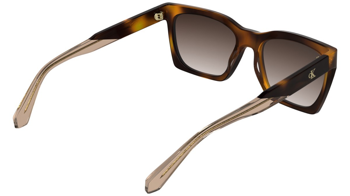 Sonnenbrillen Calvin Klein Jeans CKJ26606S (235) farbe havana form cat-eye gläser gradient brown
