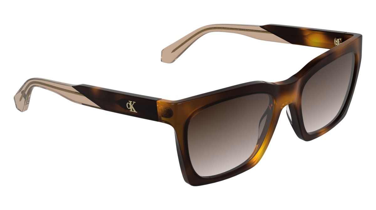 Sonnenbrillen Calvin Klein Jeans CKJ26606S (235) farbe havana form cat-eye gläser gradient brown