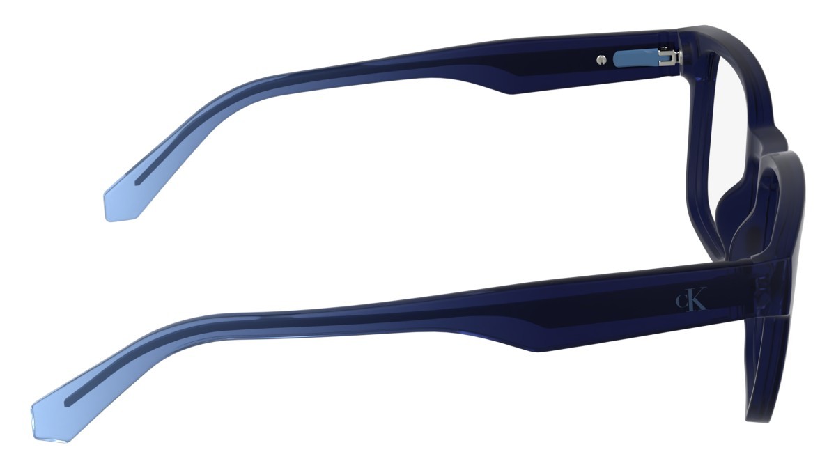 Brillen Calvin Klein Jeans CKJ26611 (400) farbe matte transparent blue form rechteckig 