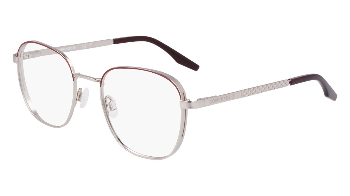 Eyeglasses Converse CV1013 (045) color satin silver/bordeaux shape round 