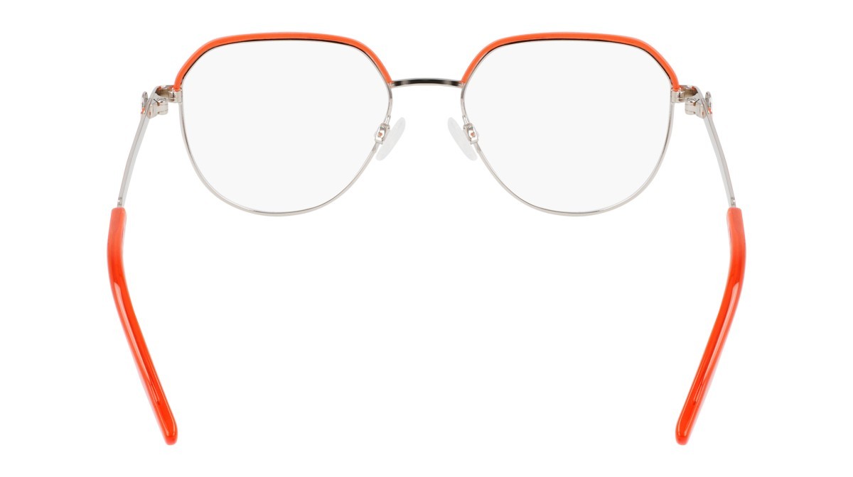 Eyeglasses Converse CV1028 (045) color shiny silver/vermillion red shape round lenses shiny silver/vermillion red