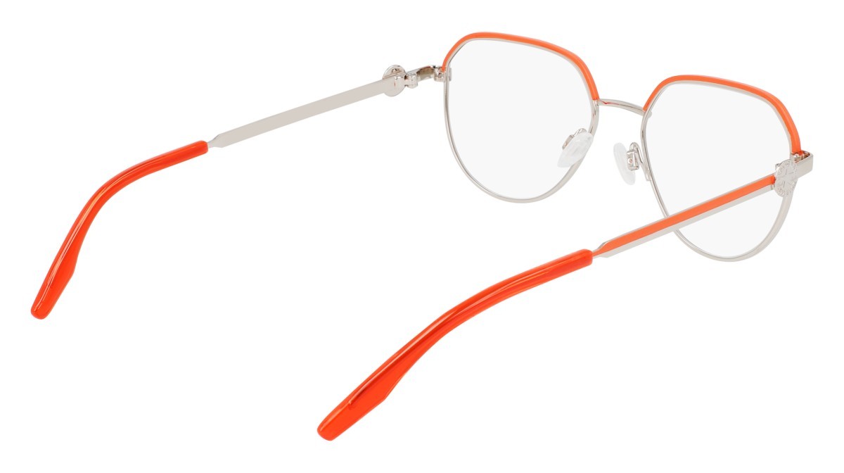 Eyeglasses Converse CV1028 (045) color shiny silver/vermillion red shape round lenses shiny silver/vermillion red
