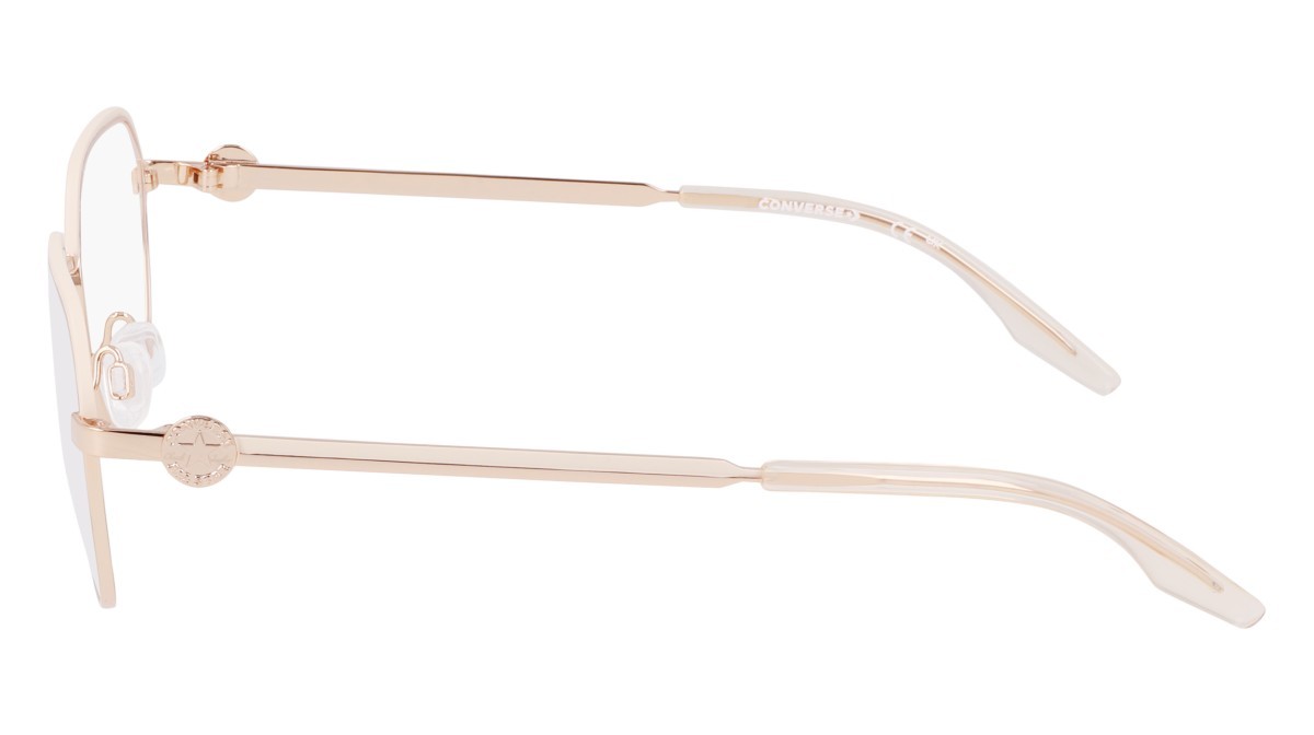 Eyeglasses Converse CV1028 (780) color shiny rose gold/light dune shape round lenses shiny rose gold/light dune