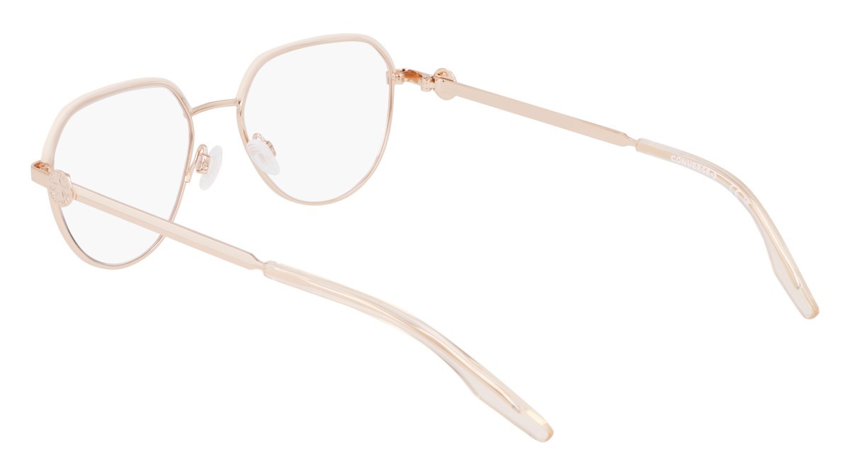 Eyeglasses Converse CV1028 (780) color shiny rose gold/light dune shape round lenses shiny rose gold/light dune