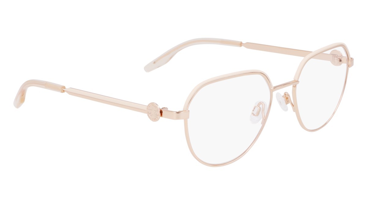 Eyeglasses Converse CV1028 (780) color shiny rose gold/light dune shape round lenses shiny rose gold/light dune