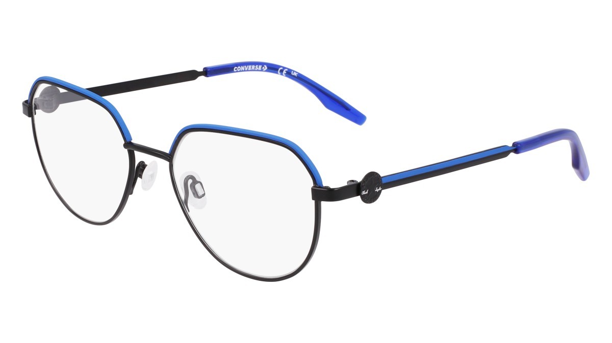 Eyeglasses Converse CV1028 N (001) color matte black/converse blue shape round 
