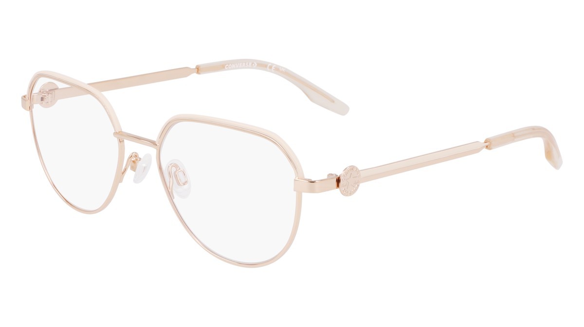 Eyeglasses Converse CV1028 N (780) color shiny rose gold/light dune shape round 