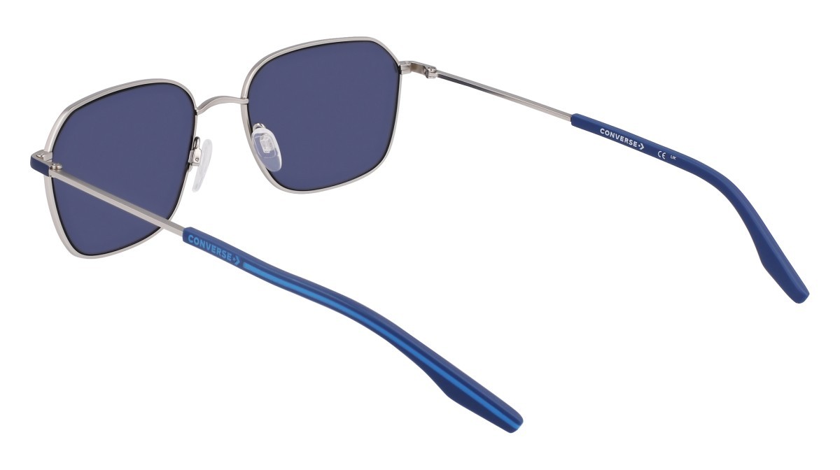 Sunglasses Converse CV108S N ACCELERATE (046) color satn silver/navy shape rectangle lenses solid blue
