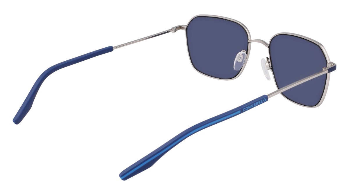 Sunglasses Converse CV108S N ACCELERATE (046) color satn silver/navy shape rectangle lenses solid blue