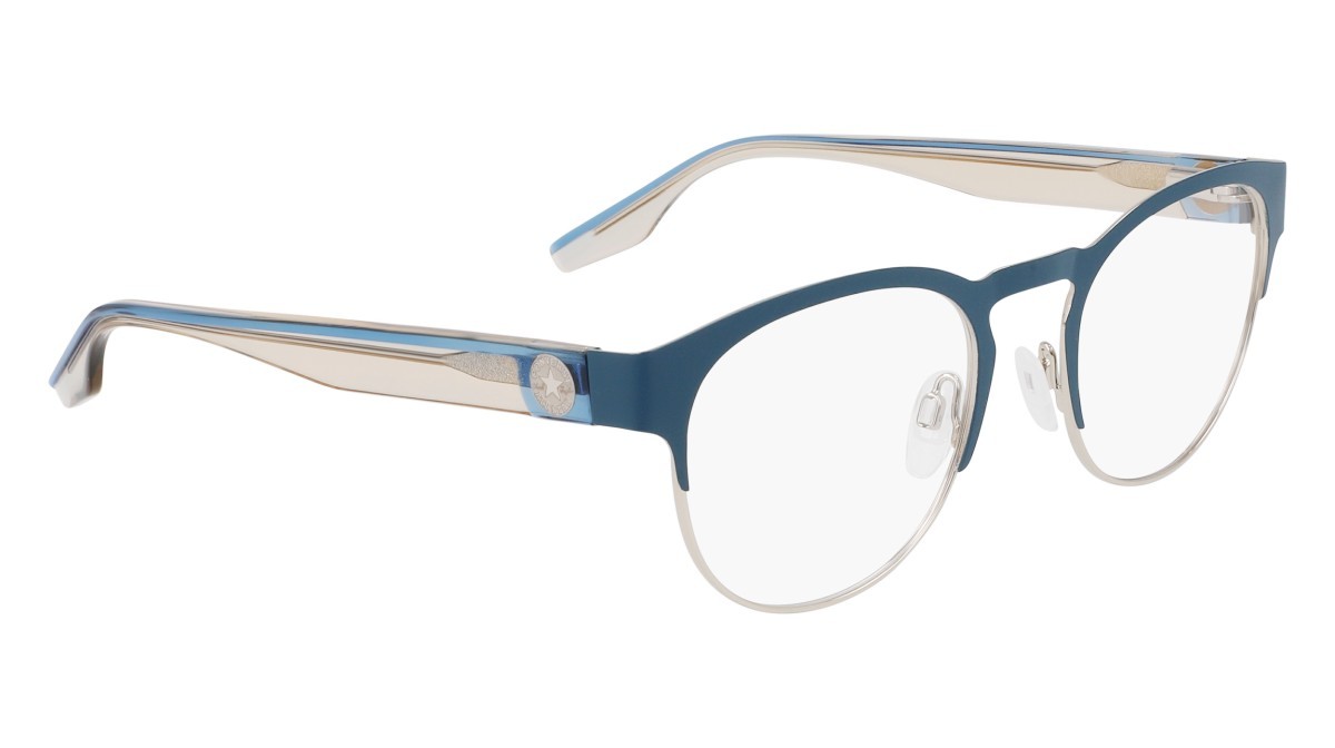 Brillen Converse CV3026 (440) farbe matte blue-teal/silver form rund gläser matte blue-teal/silver