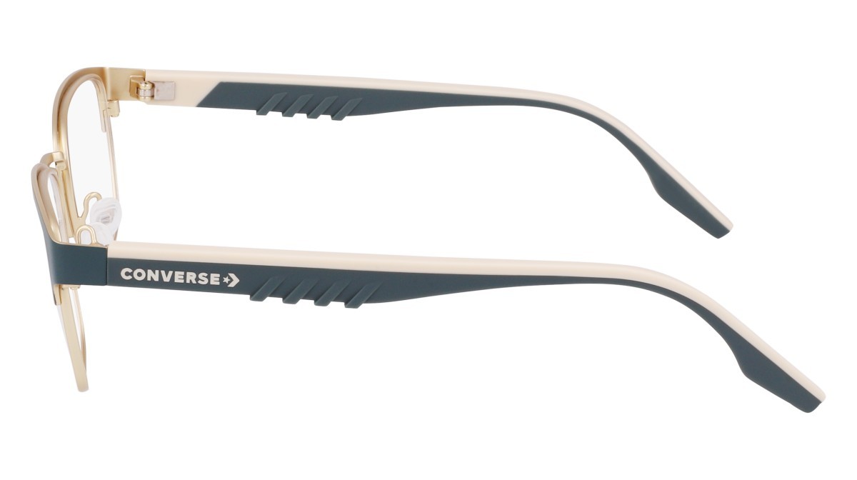 Eyeglasses Converse CV3027 (441) color matte true nature/gold shape square lenses matte mountain teal/gold