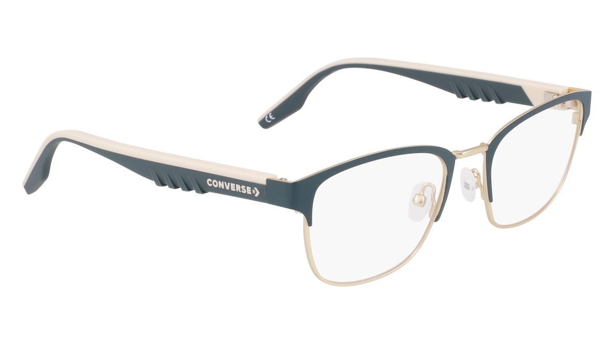 Eyeglasses Converse CV3027 (441) color matte true nature/gold shape square lenses matte mountain teal/gold