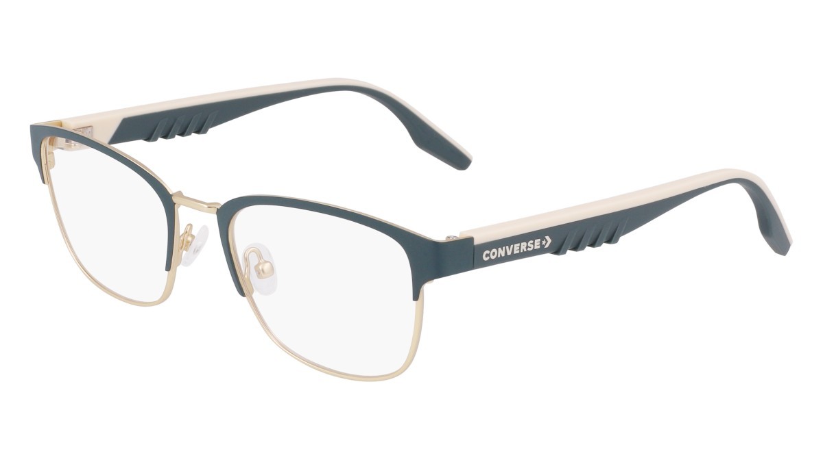 Eyeglasses Converse CV3027 (441) color matte true nature/gold shape square lenses matte mountain teal/gold
