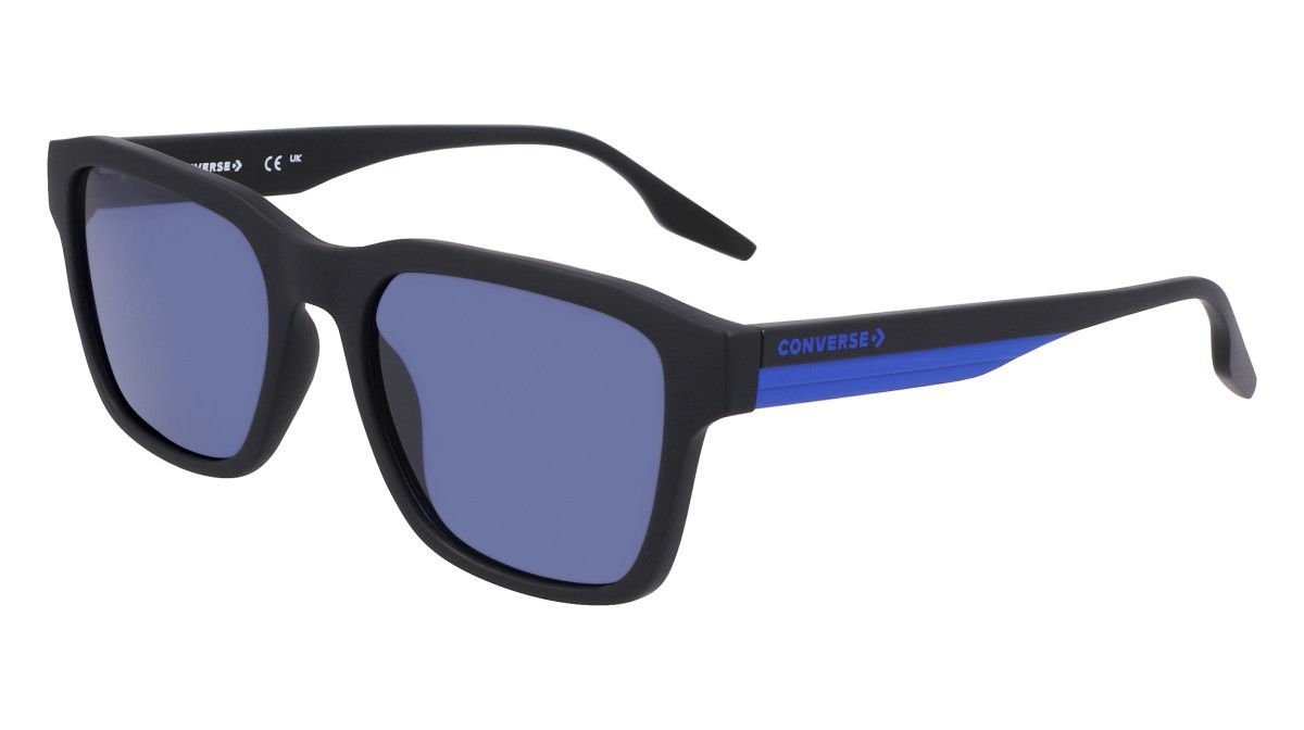 Sonnenbrillen Converse CV565S N (001) farbe matte black form quadratisch gläser solid blue