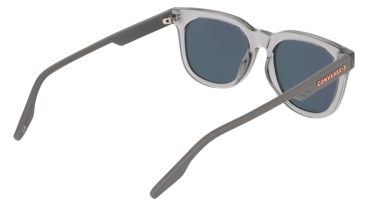 Sunglasses Converse CV579S (021) color crystal classic grey shape round lenses solid blue with peach mirror