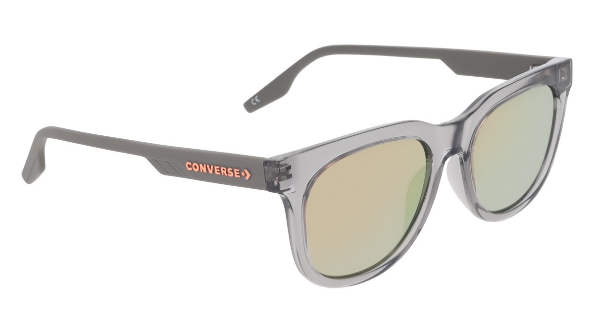Sunglasses Converse CV579S (021) color crystal classic grey shape round lenses solid blue with peach mirror
