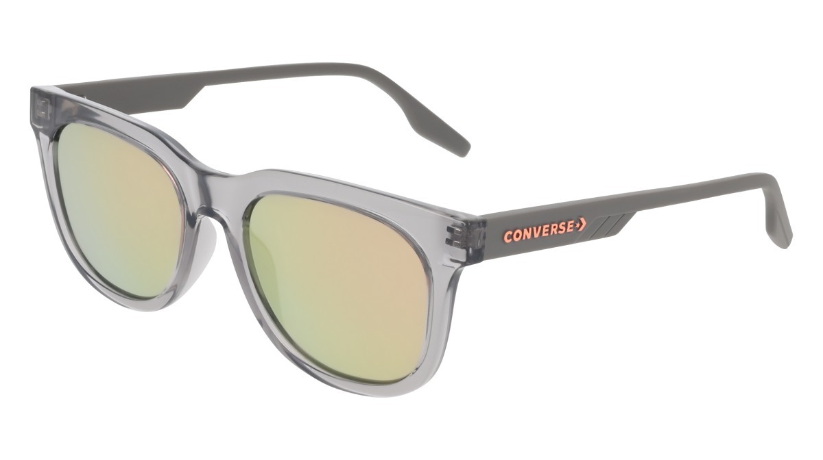 Sunglasses Converse CV579S (021) color crystal classic grey shape round lenses solid blue with peach mirror
