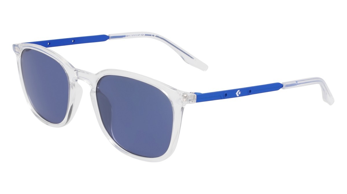 Sonnenbrillen Converse CV802S (970) farbe crystal clear form rund gläser solid blue