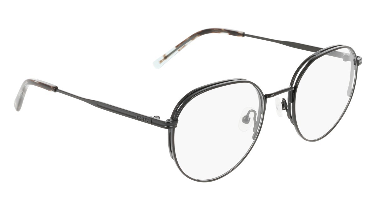 Eyeglasses Dkny DK1037 (001) color satin black shape round 
